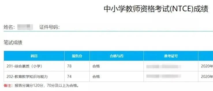 教资笔试分数具体算法